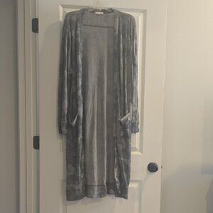 Loralette Gray Long Cardigan
